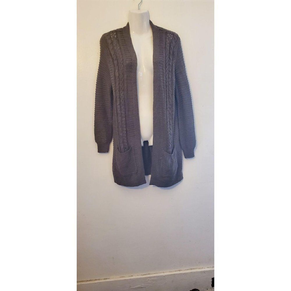 Pink Rose Cardigan L Rusty Camo Knit